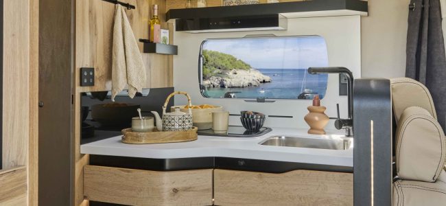cuisine camping car le voyageur bois dune